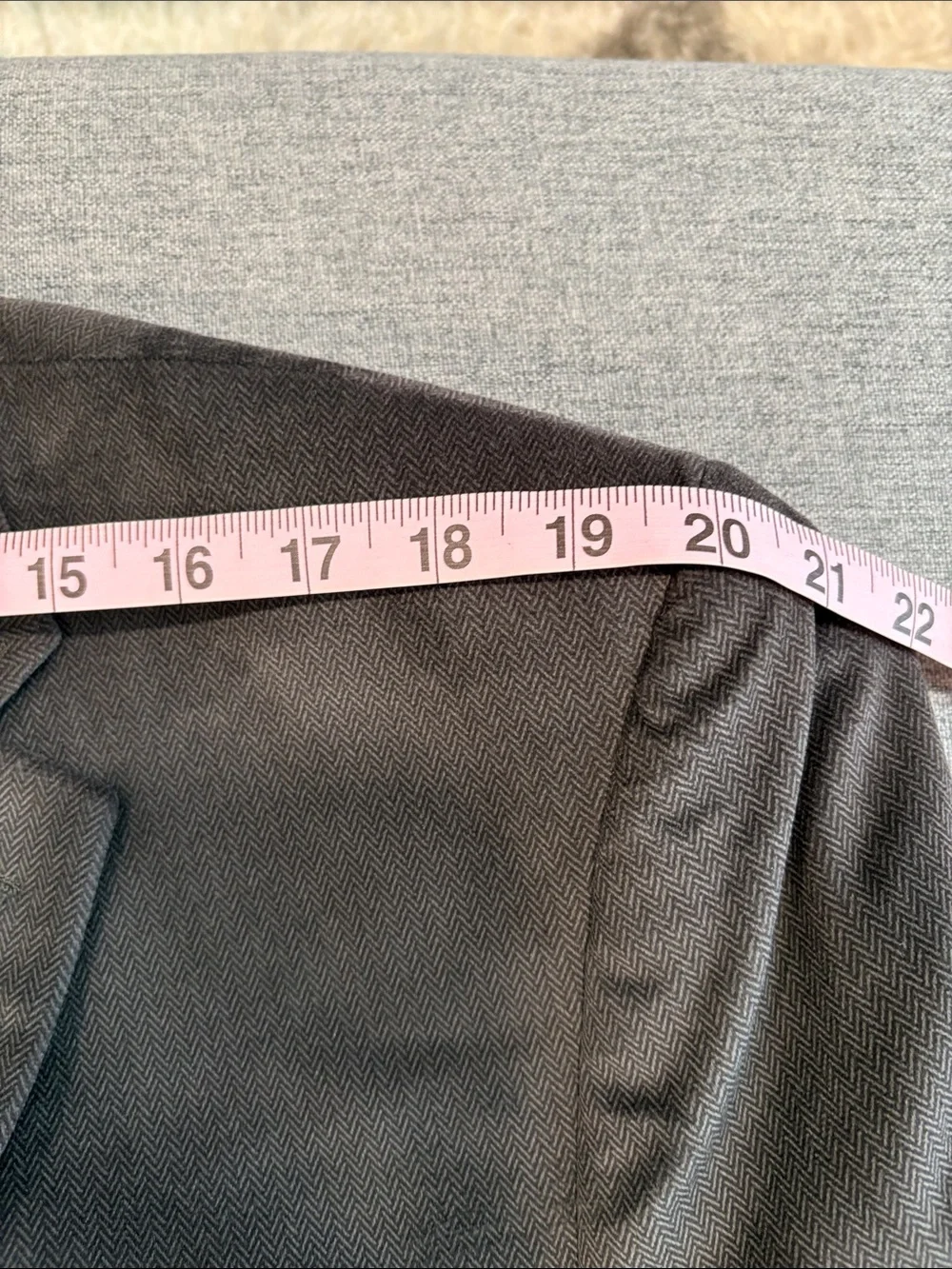 Chaps Ralph Lauren Men's Charcoal Velvet Blazer Sport Coat 44L